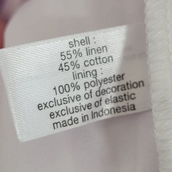 LANE BRYANT Purple Sweetheart-Neck Stripe Fit & Flare Dress Size 20 Linen Smock - Picture 10 of 11